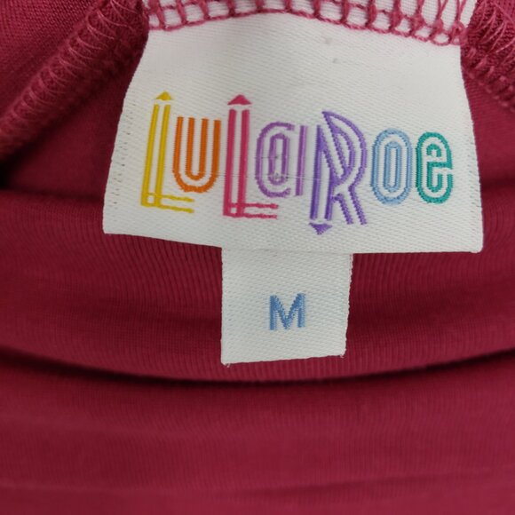 Lularoe Jersey Knit Maxi Skirt M A Line Raspberry Pink Red - Picture 3 of 9